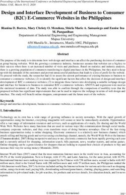 Design and Interface Development of Business to Consumer (B2C) E-Commerce Websites in the Philippines - IEOM Society