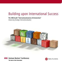Building upon International Success - The HRK-Audit "Internationalisation of Universities" Advancing Strategic Internationalisation