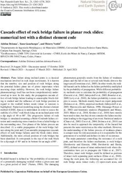 Cascade effect of rock bridge failure in planar rock slides: numerical test with a distinct element code