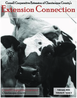 Extension Connection Cornell Cooperative Extension of Chautauqua County's - February 2021