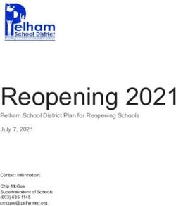 Reopening 2021 Pelham School District Plan for Reopening Schools July 7, 2021 - Contact Information