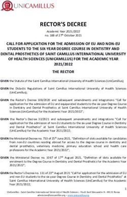 RECTOR'S DECREE - UniCamillus