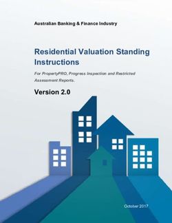 Residential Valuation Standing Instructions - Version 2.0 Australian Banking & Finance Industry - Australian ...