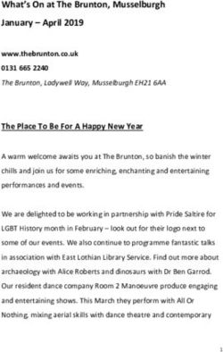 What's On at The Brunton, Musselburgh January - April 2019 - Brunton Theatre