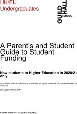 A Parent's and Student Guide to Student Funding - UK/EU Undergraduates - New students to Higher Education in 2020/21 only - Guildhall ...