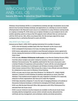 WINDOWS VIRTUAL DESKTOP AND IGEL OS - Secure, Efficient, Productive Cloud Desktops are Here! - IGEL Technology