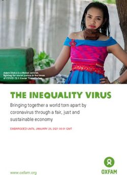 The Inequality Virus Bringing together a world torn apart by coronavirus through a fair, just and sustainable economy