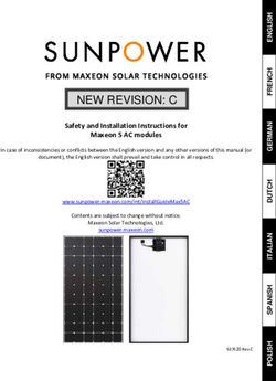 NEW REVISION: C Safety and Installation Instructions for Maxeon 5 AC modules - Maxeon Solar Technologies, Ltd.