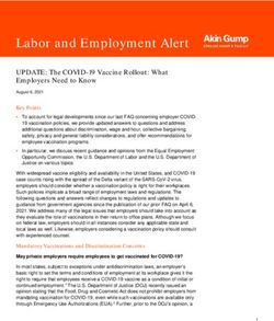 Labor and Employment Alert - UPDATE: The COVID-19 Vaccine Rollout: What Employers Need to Know - National Legal Aid & Defender ...
