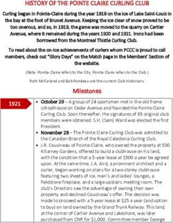 HISTORY OF THE POINTE CLAIRE CURLING CLUB