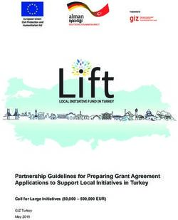 Partnership Guidelines for Preparing Grant Agreement Applications to Support Local Initiatives in Turkey - Call for Large Initiatives 50,000 ...