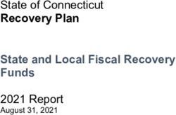 State of Connecticut Recovery Plan State and Local Fiscal Recovery Funds - CT.gov