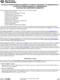 NOTICE TO VETERAN/SERVICE MEMBER OF EVIDENCE NECESSARY TO SUBSTANTIATE A CLAIM FOR VETERANS DISABILITY COMPENSATION AND RELATED COMPENSATION ...