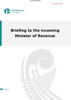 Briefing to the incoming Minister of Revenue - IN CONFIDENCE 2 November 2020 - Beehive.govt.nz