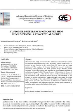 CUSTOMER PREFERENCES ON COFFEE SHOP CONSUMPTIONS: A CONCEPTUAL MODEL