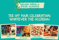 TEE OFF YOUR CELEBRATION WHATEVER THE OCCASION - BIRTHDAY PARTIES & SPECIAL OCCASIONS