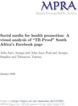 SOCIAL MEDIA FOR HEALTH PROMOTION: A VISUAL ANALYSIS OF "TB PROOF" SOUTH AFRICA'S FACEBOOK PAGE - MUNICH PERSONAL REPEC ...