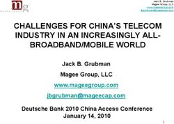 CHALLENGES FOR CHINA'S TELECOM INDUSTRY IN AN INCREASINGLY ALL-BROADBAND/MOBILE WORLD
