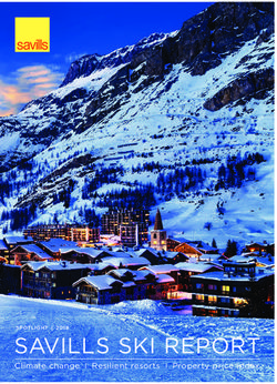 SAVILLS SKI REPORT Climate change Resilient resorts Property price index - SPOTLIGHT 2018