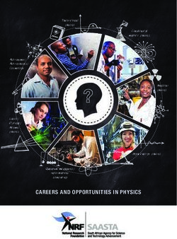 CAREERS AND OPPORTUNITIES IN PHYSICS