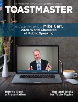 TOASTMASTER 2020 World Champion of Public Speaking - And the winner is ... Mike Carr