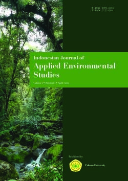 Applied Environmental Studies - Indonesian Journal of - Journal Unpak