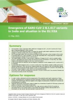 EMERGENCE OF SARS-COV-2 B.1.617 VARIANTS IN INDIA AND SITUATION IN THE EU/EEA - ECDC