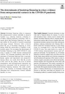 The determinants of bootstrap financing in crises: evidence from entrepreneurial ventures in the COVID-19 pandemic - ScienceOpen