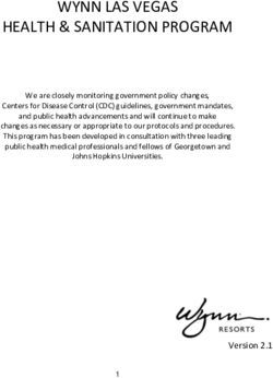 WYNN LAS VEGAS HEALTH & SANITATION PROGRAM