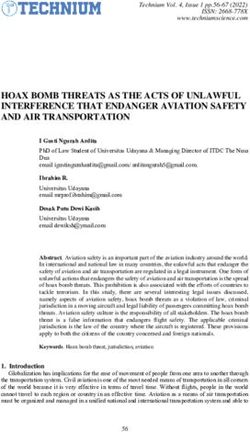 HOAX BOMB THREATS AS THE ACTS OF UNLAWFUL INTERFERENCE THAT ENDANGER AVIATION SAFETY AND AIR TRANSPORTATION