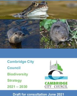 Cambridge City Council Biodiversity Strategy 2021 - 2030 Draft for consultation June 2021