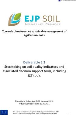 Deliverable 2.2 Stocktaking on soil quality indicators and associated decision support tools, including ICT tools