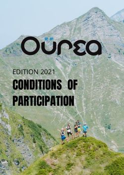 CONDITIONS OF PARTICIPATION - EDITION 2021 - Ourea trail