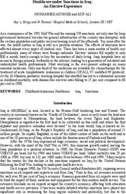 Healthcare under Sanctions in Iraq: An Elective Experience