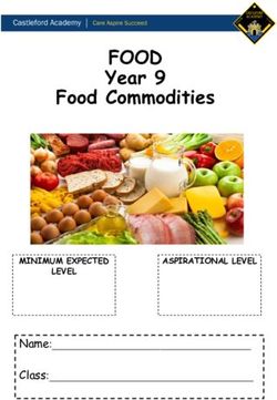FOOD Year 9 Food Commodities - Name:_ Class:_ - Castleford ...