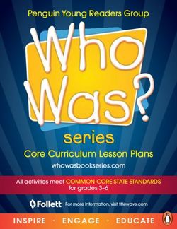 Core Curriculum Lesson Plans - Penguin Young Readers Group - INSPIRE ENGAGE EDUCATE