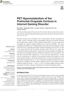 PET Hypometabolism of the Prefrontal-Cingulate Cortices in Internet Gaming Disorder - Frontiers