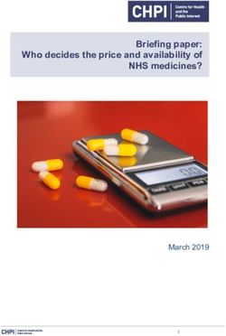Briefing paper: Who decides the price and availability of NHS medicines? - March 2019