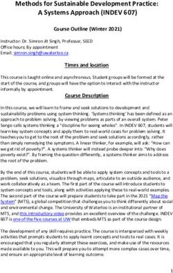 Methods for Sustainable Development Practice: A Systems Approach (INDEV 607) - University of Waterloo