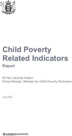 Child Poverty Related Indicators - Report Rt Hon Jacinda Ardern Prime Minister, Minister for Child Poverty Reduction - Department of ...