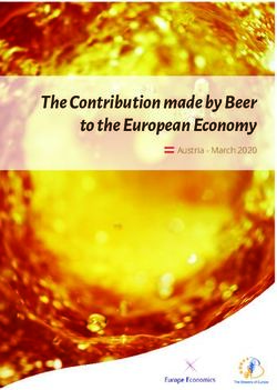 The Contribution made by Beer to the European Economy - Austria - March 2020 - The Contribution made by Beer to the European ...