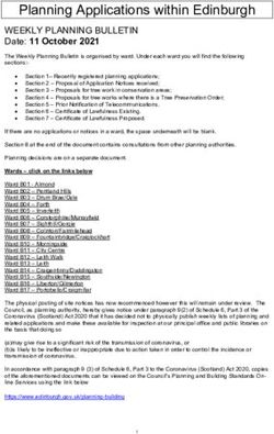 Planning Applications within Edinburgh