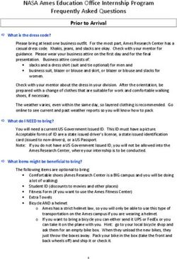 NASA Ames Education Office Internship Program Frequently Asked Questions