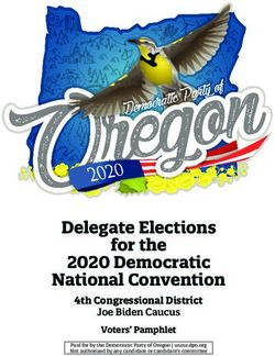 Delegate Elections for the 2020 Democratic National Convention - 4th Congressional District - Democratic Party of Oregon