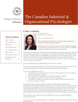 The Canadian Industrial & Organizational Psychologist - CSIOP