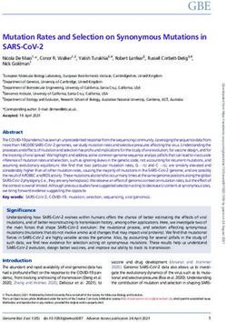 GBE MUTATION RATES AND SELECTION ON SYNONYMOUS MUTATIONS IN SARS-COV-2