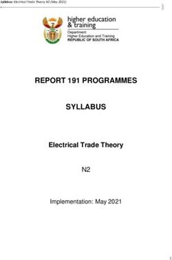 REPORT 191 PROGRAMMES SYLLABUS - N2 Electrical Trade Theory