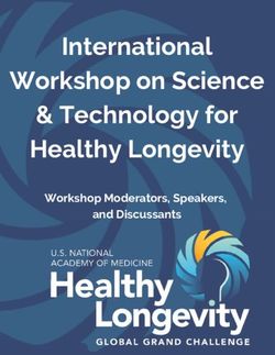 International Workshop on Science & Technology for Healthy Longevity - Workshop Moderators, Speakers, and Discussants