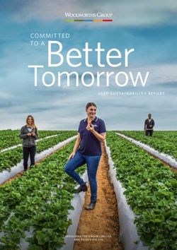 Better Tomorrow2020 SUSTAINABILITY REPORT - TO A - Woolworths Group
