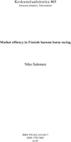 Market effiency in Finnish harness horse racing - Keskustelualoitteita #65 - Niko Suhonen - UEF ...